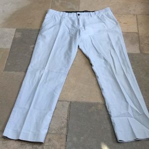 Zara delicately ribbed, very light Khakis. 34x32